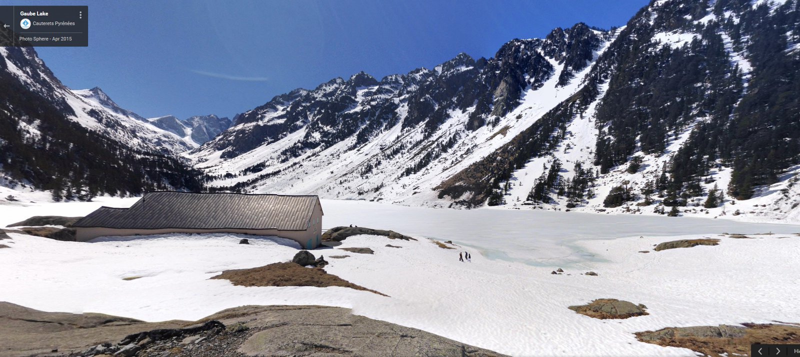 Panorama lac de Gaube hiver 1