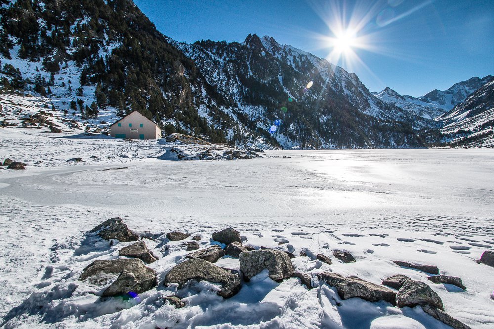 Le lac de Gaube en hiver