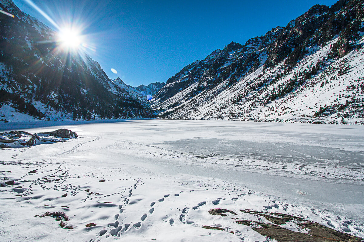 Lac de Gaube en hiver